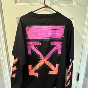 Off white double layer tee